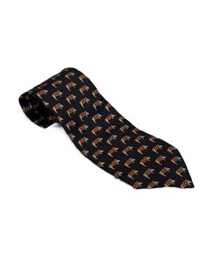 Quirky Preppy American Huntington Men's Necktie Navy Blue w/Pig Motif 54" Long